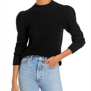 NWOT Cotton Puff Sleeve Mock Neck Sweater - Small, Bloomingdales